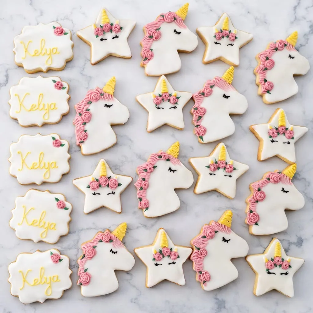 Biscuits licornes personnalisés