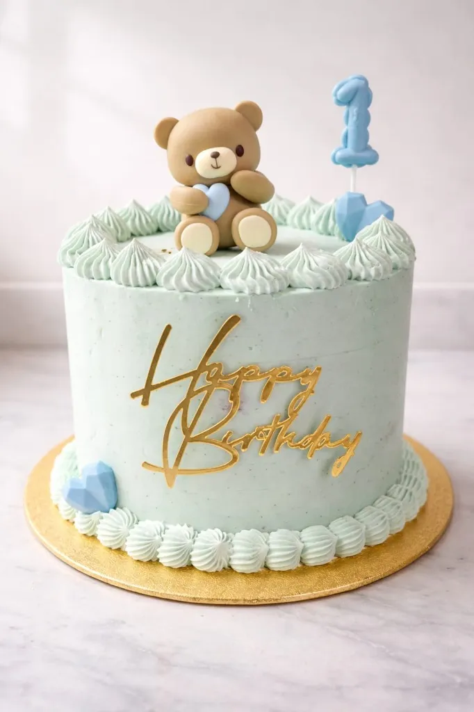 Gâteau Happy Birthday avec ourson